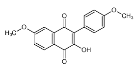 2-hydroxy-6-methoxy-3-(4-methoxy-phenyl)-[1,4]naphthoquinone 39675-25-7