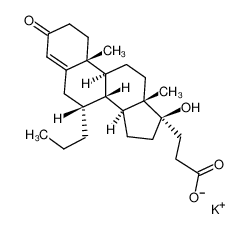 potassium 17β-hydroxy-3-oxo-7α-propyl-(17α)-pregn-4-ene-21-carboxylate 76676-34-1