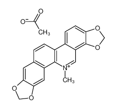 13-methyl-[1,3]dioxolo[4',5':4,5]benzo[1,2-c][1,3]dioxolo[4,5-i]phenanthridin-13-ium acetate 55438-11-4