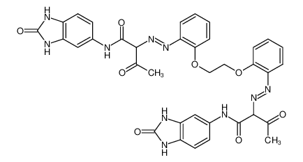 2-[[2-[2-[2-[[1,3-dioxo-1-[(2-oxo-1,3-dihydrobenzimidazol-5-yl)amino]butan-2-yl]diazenyl]phenoxy]ethoxy]phenyl]diazenyl]-3-oxo-N-(2-oxo-1,3-dihydrobenzimidazol-5-yl)butanamide 77804-81-0