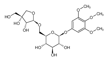 Kelampayoside A; 3,4,5-三甲氧基苯基 6-O-D-芹糖-beta-D-呋喃糖基-beta-D-葡萄糖苷