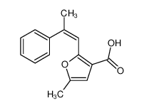 5-methyl-2-(2-phenylprop-1-enyl)furan-3-carboxylic acid 63405-22-1