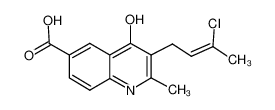 3-[(2Z)-3-氯-2-丁烯-1-基]-2-甲基-4-氧代-1,4-二氢-6-喹啉羧酸