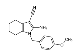 2-amino-1-[(4-methoxyphenyl)methyl]-4,5,6,7-tetrahydroindole-3-carbonitrile 113772-12-6
