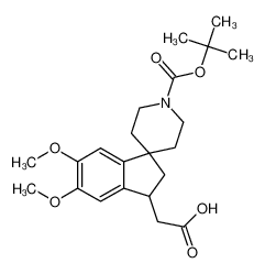 2-(1'-(tert-Butoxycarbonyl)-5,6-dimethoxy-2,3-dihydrospiro[indene-1,4'-piperidine]-3-yl)aceticacid