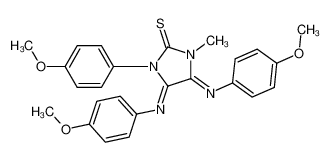 1-(4-methoxyphenyl)-4,5-bis[(4-methoxyphenyl)imino]-3-methylimidazolidine-2-thione 82627-73-4