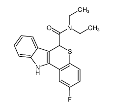 N,N-diethyl-2-fluoro-6,11-dihydrothiochromeno[4,3-b]indole-6-carboxamide 1429126-56-6