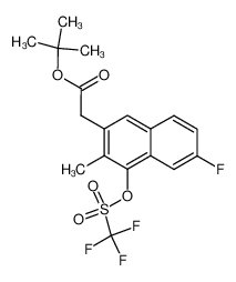 tert-butyl (6-fluoro-3-methyl-4-trifluoromethanesulfonyloxynaphthalen-2-yl)acetate 1227370-66-2