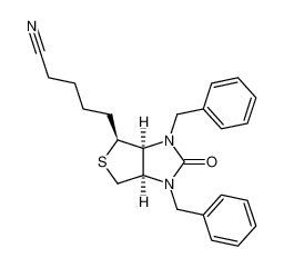 (3aS,4S,6aR)-1,3-dibenzyltetrahydro-1H-thieno[3,4-d]imidazole-2(3H)-one-4-ylpentane nitrile 31099-31-7