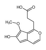 3-(6-hydroxy-7-methoxycyclopenta[c]pyran-1-yl)propanoic acid 102826-90-4