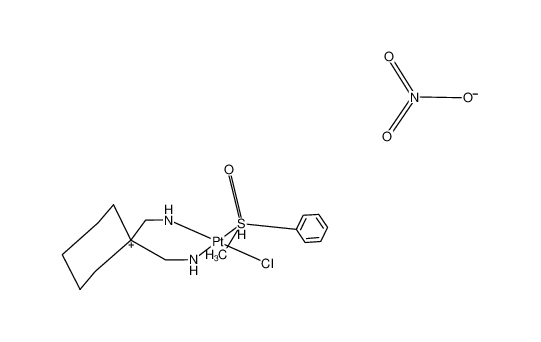124442-43-9 {PtCl(methyl phenyl sulfoxide)(1,1-bis(aminomethyl)cyclohexane)}NO3
