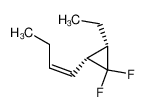 cis-2-(cis-1-butenyl)-3-ethyl-1,1-difluorocyclopropane 133895-54-2