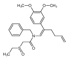 (Z)-N-benzyl-N-[2-(3,4-dimethoxyphenyl)hexa-1,5-dienyl]-2-ethylsulfinylacetamide