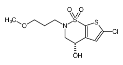 160982-13-8 (S)-6-氯-2-(3-甲氧基丙基)-3,4-二氢-2H-噻吩并[3,2-e][1,2]噻嗪-4-醇 1,1-二氧化物