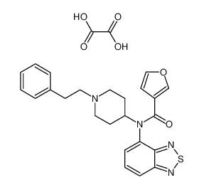 Furan-3-carboxylic acid benzo[1,2,5]thiadiazol-4-yl-(1-phenethyl-piperidin-4-yl)-amide; compound with oxalic acid 118142-87-3
