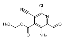 4-Pyridinecarboxylic acid, 3-amino-6-chloro-5-cyano-2-formyl-, ethyl ester 99074-47-2
