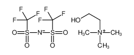 bis(trifluoromethylsulfonyl)azanide, 2-hydroxyethyl(trimethyl)amm onium 827027-25-8