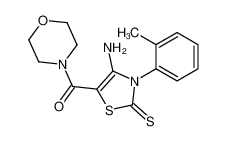 [4-amino-3-(2-methylphenyl)-2-sulfanylidene-1,3-thiazol-5-yl]-morpholin-4-ylmethanone 57036-92-7