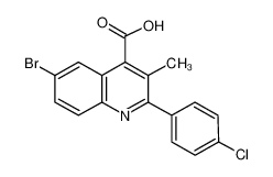 6-Bromo-2-(4-chlorophenyl)-3-methylquinoline-4-carboxylic acid