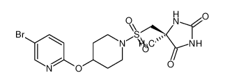 (5S)-5-[[4-(5-bromopyridin-2-yl)oxypiperidin-1-yl]sulfonylmethyl]-5-methylimidazolidine-2,4-dione