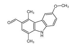 6-methoxy-1,4-dimethyl-9H-carbazole-3-carbaldehyde 18073-15-9
