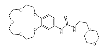 1-(2-morpholin-4-ylethyl)-3-(2,5,8,11,14-pentaoxabicyclo[13.4.0]nonadeca-1(15),16,18-trien-17-yl)urea 83935-71-1