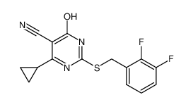 4-cyclopropyl-2-(2,3-difluorobenzylsulfanyl)-6-hydroxy-pyrimidine-5-carbonitrile 1029521-30-9