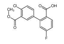 2-(4-chloro-3-methoxycarbonylphenyl)-4-fluorobenzoic acid 1261916-15-7