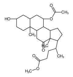 methyl (4R)-4-[(3R,5S,7R,8R,9S,10S,13R,14S,17R)-7-acetyloxy-3-hydroxy-10,13-dimethyl-12-oxo-1,2,3,4,5,6,7,8,9,11,14,15,16,17-tetradecahydrocyclopenta[a]phenanthren-17-yl]pentanoate 71837-87-1