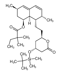 6(R)-[2-[8(S)-((2,2-Dimethylbutyryl)oxy)-2(S),6(R)-dimethyl-1,2,6,7,8,8a(R)-hexahydronaphth-1(S)-yl]ethyl]-4(R)-((tert-butyldimethylsilyl)oxy)-3,4,5,6-tetrahydro-2H-pyran-2-one 79902-59-3