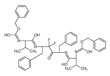 benzyl N-[(2S)-1-[[(2S,5S)-3,3-difluoro-5-[[(2S)-3-methyl-2-(phenylmethoxycarbonylamino)butanoyl]amino]-4-oxo-1,6-diphenylhexan-2-yl]amino]-3-methyl-1-oxobutan-2-yl]carbamate 133038-85-4