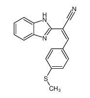 (E)-2-(1H-benzimidazol-2-yl)-3-(4-methylsulfanylphenyl)prop-2-enenitrile 5649-71-8