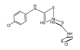 19743-57-8 structure, C14H12Cl2N2NiS4