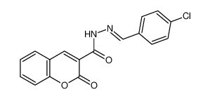 N-[(E)-(4-chlorophenyl)methylideneamino]-2-oxochromene-3-carboxamide