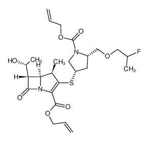 allyl (4R,5S,6S)-3-[(2S,4S)-1-allyloxycarbonyl-2-(2-fluoropropyl)oxymethylpyrrolidin-4-yl]thio-6-[(1R)-1-hydroxyethyl]-4-methyl-7-oxo-1-azabicyclo[3.2.0]hept-2-ene-2-carboxylate