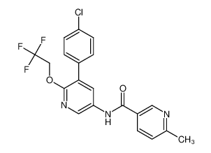 N-[5-(4-chlorophenyl)-6-(2,2,2-trifluoroethoxy)-pyridin-3-yl]-6-methyl-3-pyridinecarboxylic acid amide 1372605-33-8