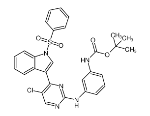 t-butyl 3-{5-chloro-4-[1-(phenylsulfonyl)-1H-indol-3-yl]-pyrimidin-2-ylamino}phenylcarbamate