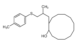 1-[2-methyl-3-(4-methylphenyl)sulfanylpropyl]cyclododecan-1-ol 62221-78-7