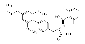 (2S)-2-[(2,6-difluorobenzoyl)amino]-3-[4-[4-(ethoxymethyl)-2,6-dimethoxyphenyl]phenyl]propanoic acid 402567-16-2