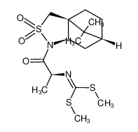 127556-04-1 (2R)-N-[(2S)-2-[[bis(methylthio)methylidene]amino]propan-1-oyl]bornane-10,2-sultam