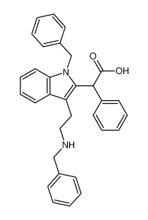 [1-benzyl-3-(2-benzylamino-ethyl)-indol-2-yl]-phenyl-acetic acid