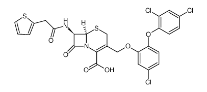 7-(2-thienylacetylamino)-3-[5-chloro-2-(2,4-dichlorophenoxy)phenoxymethyl]-3-cephem-4-carboxylic acid
