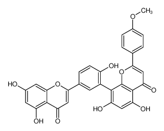 8-[5-(5,7-Dihydroxy-4-oxo-4H-chromen-2-yl)-2-hydroxyphenyl]-5,7-d ihydroxy-2-(4-methoxyphenyl)-4H-chromen-4-one 22136-74-9