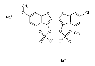 disodium,[6-chloro-2-(6-methoxy-3-sulfonatooxy-1-benzothiophen-2-yl)-4-methyl-1-benzothiophen-3-yl] sulfate