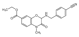 ethyl 2-[(4-cyanobenzyl)amino]-3,4-dihydro-4-methyl-3-oxo-2H-1,4-benzoxazine-7-carboxylate 1038478-81-7
