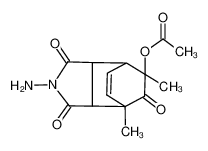 N-amino-exo-5-acetoxy-1,5-dimethyl-6-oxobicyclo<2.2.2>oct-7-ene-endo-2,3-dicarboximide