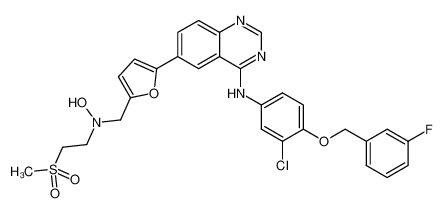 N-(3-chloro-4-((3-fluorobenzyl)oxy)phenyl)-6-(5-((hydroxy(2-(methylsulfonyl)ethyl)amino)methyl)furan-2-yl)quinazolin-4-amine