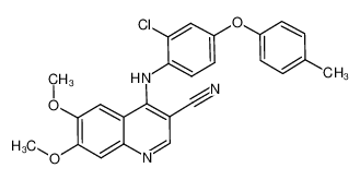 4-((2-chloro-4-(p-tolyloxy)phenyl)amino)-6,7-dimethoxyquinoline-3-carbonitrile 306998-08-3