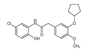 N-(3-Cyclopentyloxy-4-methoxy-phenylacetyl)-2-hydroxy-5-chloroaniline 179314-63-7