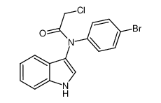 N-(4-bromophenyl)-2-chloro-N-(1H-indol-3-yl)acetamide 698397-49-8